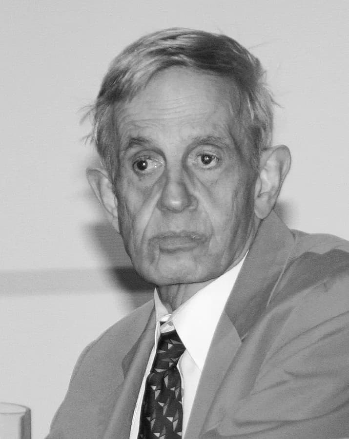 John Forbes Nash - en:John Forbes Nash, American mathematician and winner of the Nobel Prize in Economics 1994, at a symposium of game theory at the university of Cologne, Germany