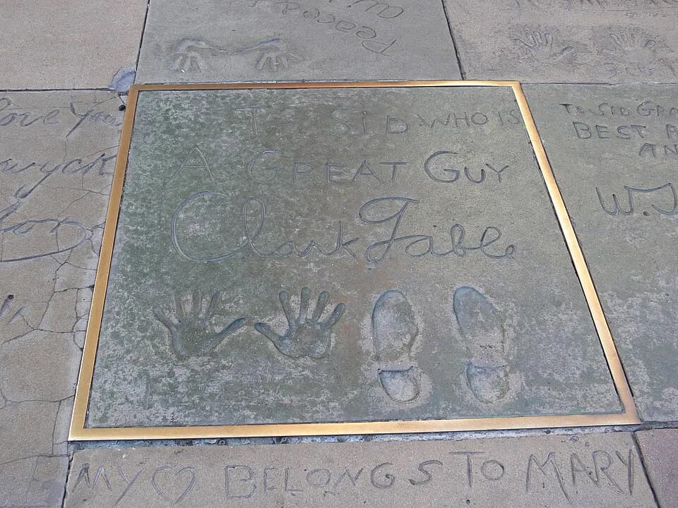 Clark Gable - Courtyard of Grauman's Chinese Theatre, Hollywood Boulevard, Los Angeles
Clark Gable