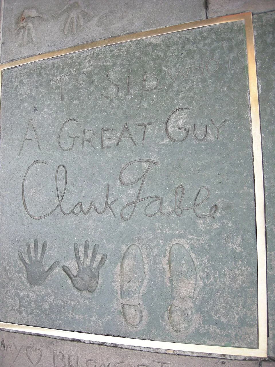 Clark Gable - Grauman's Chinese Theatre, clark gable