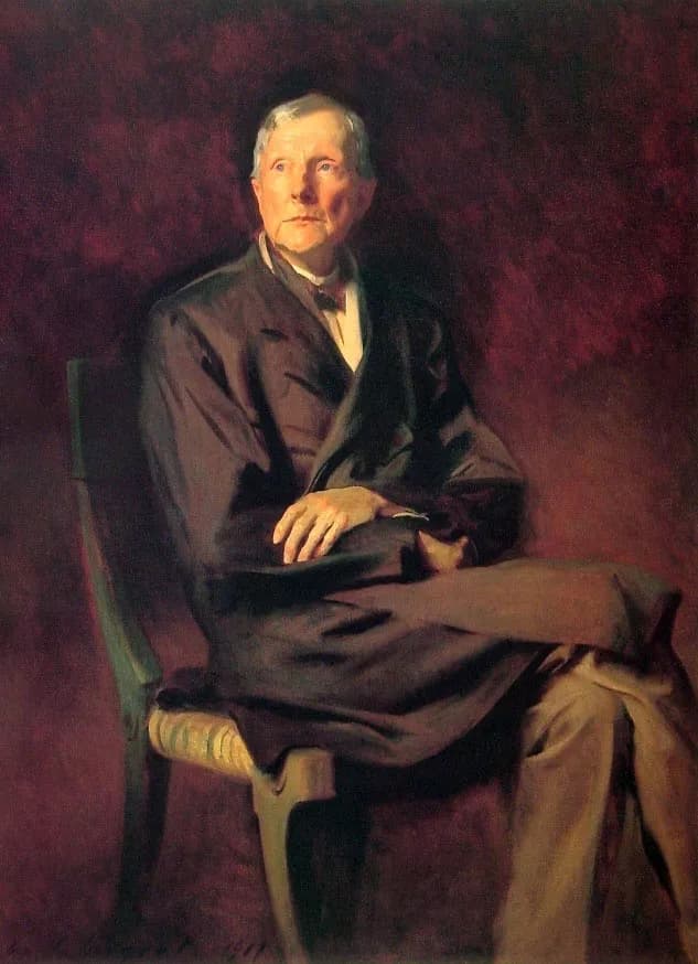 John D. Rockefeller - painted in 1917 at Rockefeller's winter home in Ormond Beach, Florida.
