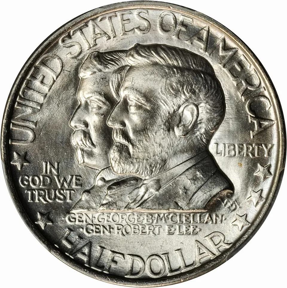 Robert E. Lee - Obverse of a 1937 Battle of Antietam commemorative half dollar.