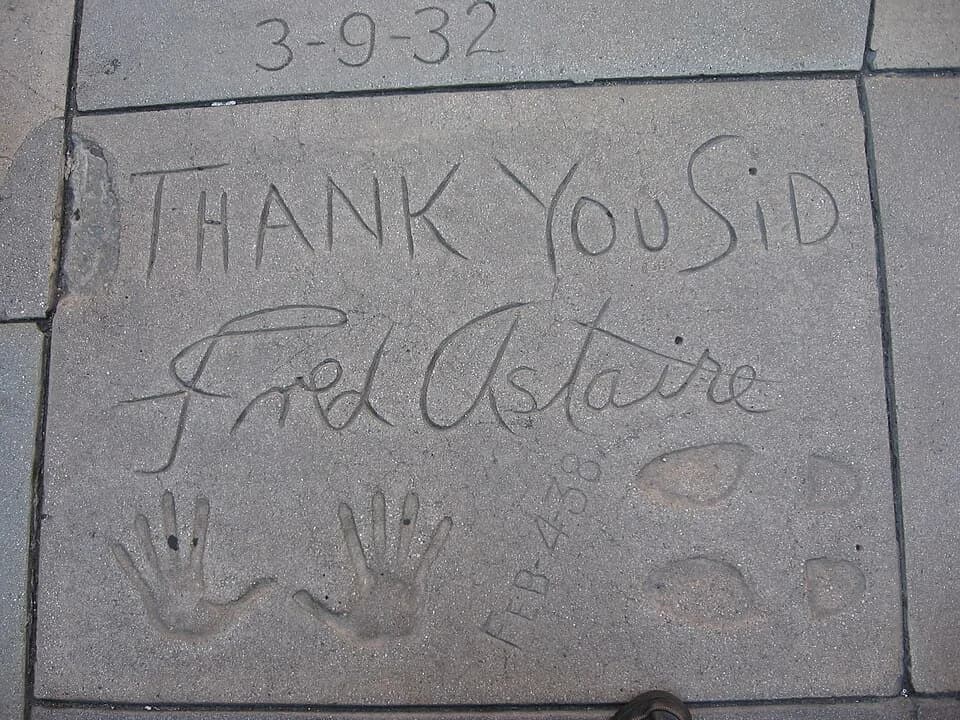 Fred Astaire - A picture I took of Fred Astaire's feet/hand prints at Grauman's Chinese theater. Taken on September 3, 2007.