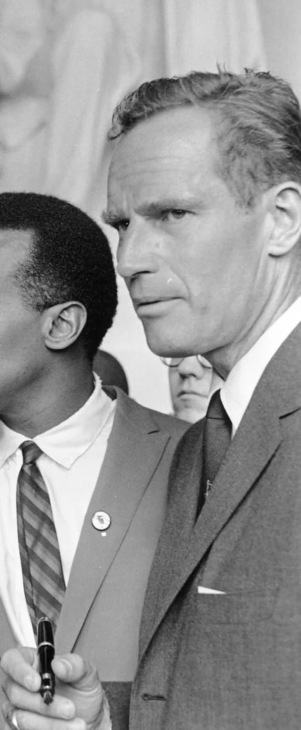 Sidney Poitier - Civil Rights March on Washington, D.C. [Actors Sidney Poitier, Harry Belafonte, and Charlton Heston.], 08/28/1963