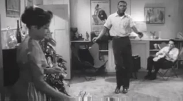 Sidney Poitier - Screenshot of trailer for the 1957 film Edge of the City