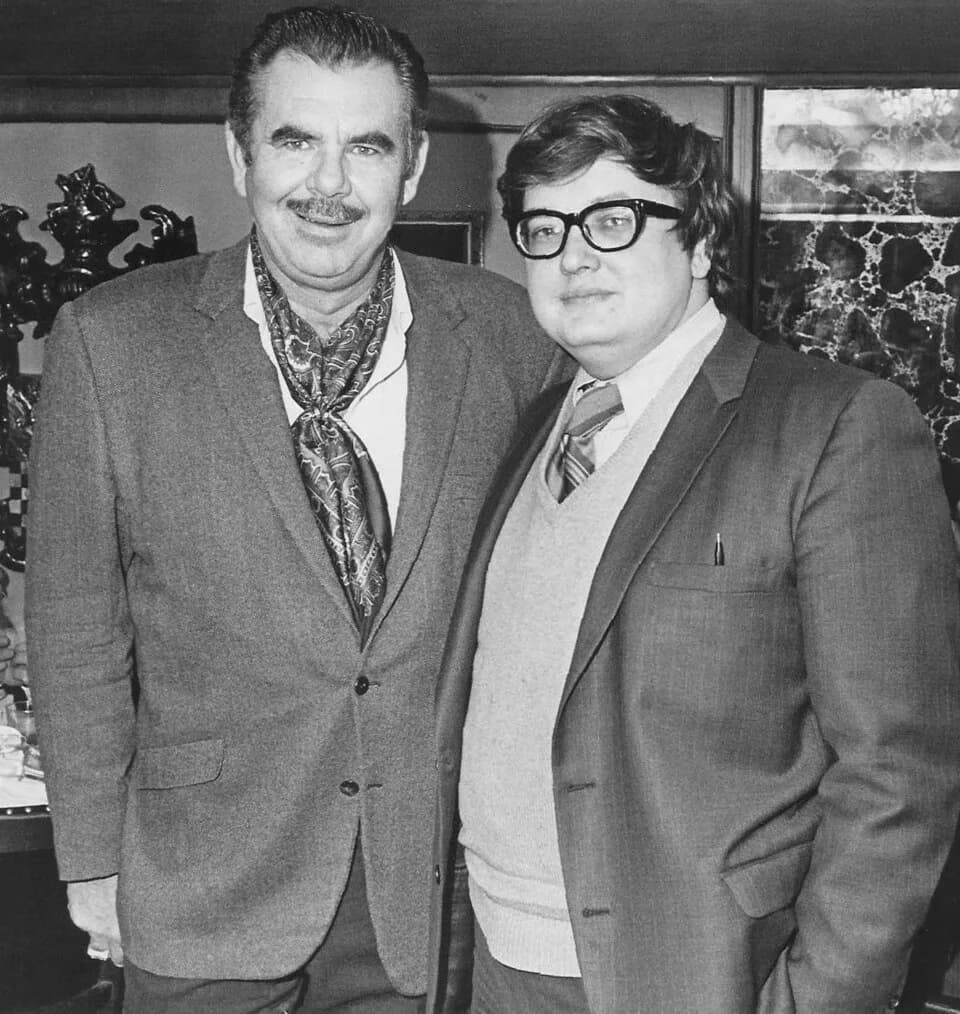 Roger Ebert - en:Russ Meyer and en:Roger Ebert in en:1970, donated by en:Roger Ebert.