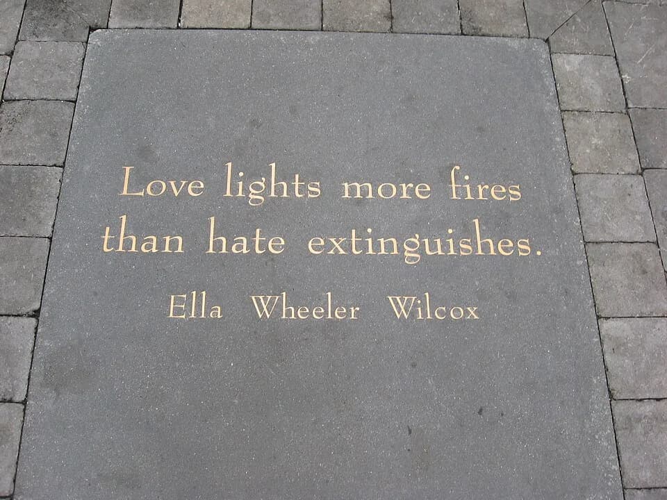 Jack Kerouac - Ella Wheeler Wilcox's poem plaque near the City Lights Bookstore in San Francisco Chinatown's Jack Kerouac Alley.