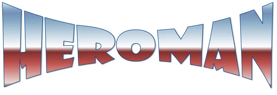 Stan Lee - Heroman logo. Created with Microsoft Office PowerPoint.