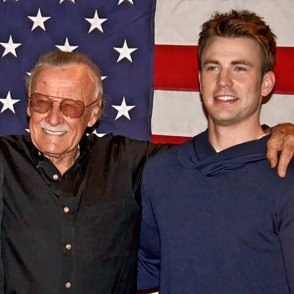Stan Lee - Stan Lee and Chris Evans at the 2011 Comic-Con International in San Diego, California, U.S.