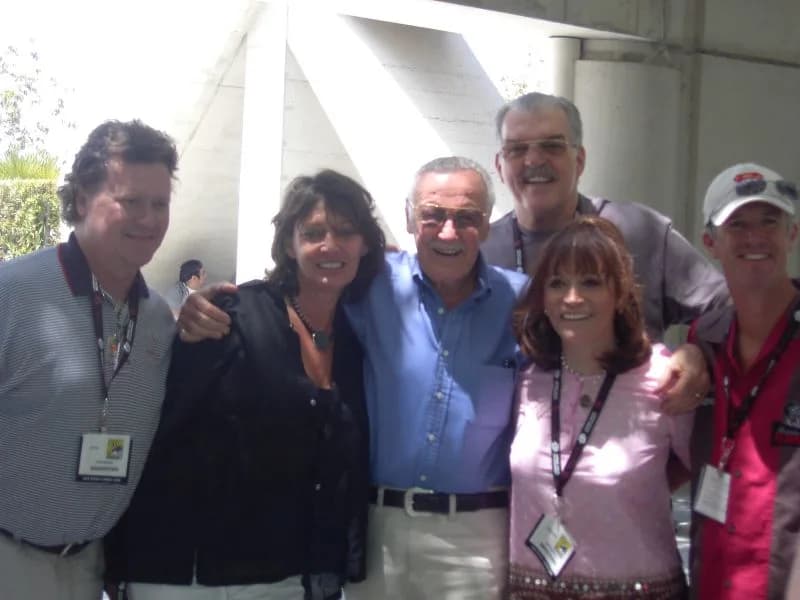 Stan Lee - I took this pic after talking with Stan Lee at the Comic-Con in San Diego. Margot Kidder came up with a group of people. The reason they're laughing is, just as we were about to take pictur