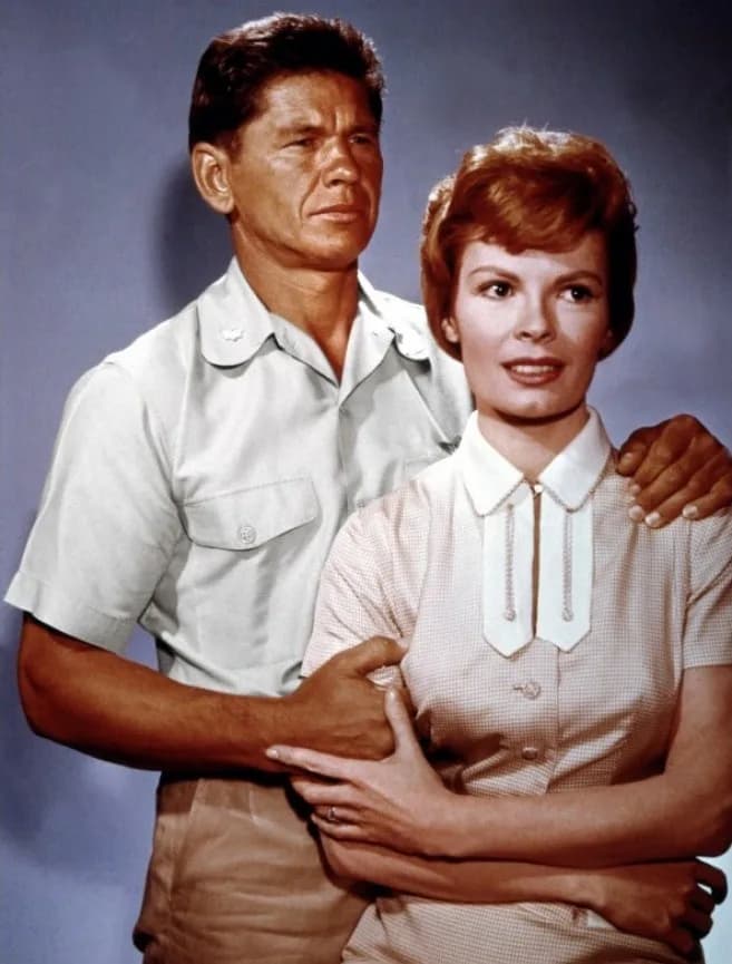 Charles Bronson - Charles Bronson and Patricia Owens in the film X-15 (1961) - publicity still (cropped - original image : see source)