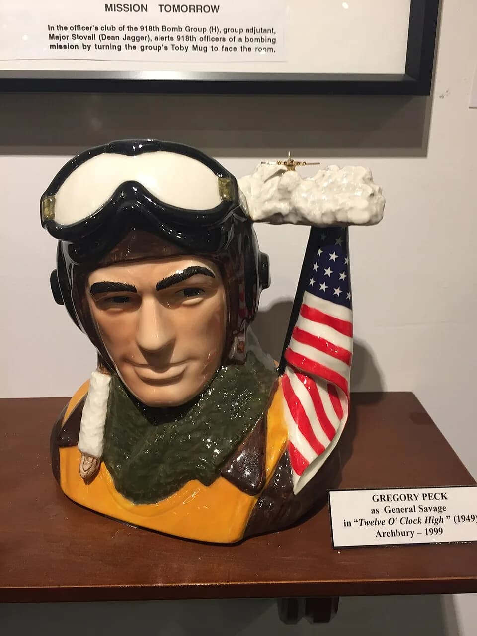 Gregory Peck - Figure of Gregory Peck in American Toby Jug Museum (2018)