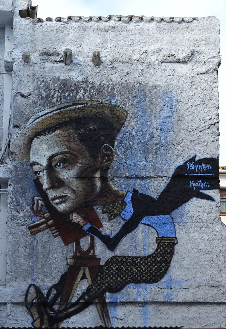 Buster Keaton - Mural de Buster Keaton a Osca.