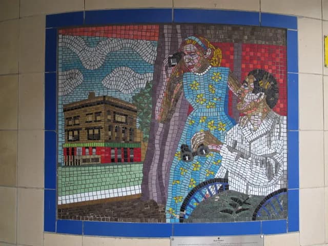 James Stewart - Leytonstone tube station - Hitchcock Gallery: Rear Window (1954)