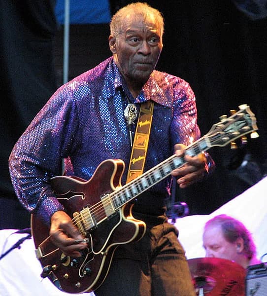Chuck Berry - Chuck Berry in Brunnsparken, Örebro, Sweden.