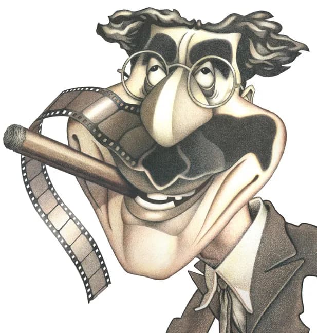Groucho Marx - This caricature of comedian Groucho Marx was drawn and uploaded by User:Greg Williams. The drawing was done as a personal art project; Copyright is not controlled by any other individua