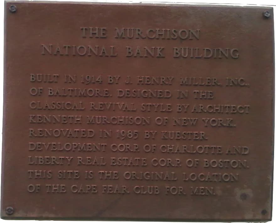 Henry Miller - A Bronze Plaque on the Murchison Building that describes its origins, briefly.