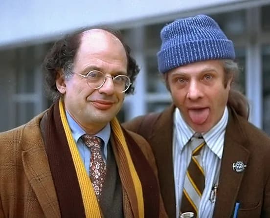 Allen Ginsberg - Allen Ginsberg with partner Peter Orlovsky, Frankfurt Airport, 1978.