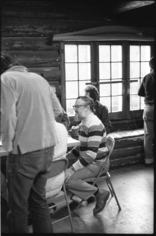 Dennis M. Ritchie - Dennis Ritchie in a chalet in the mountains surrounding Salt Lake City, Utah--Summer 1984, Usenix conference