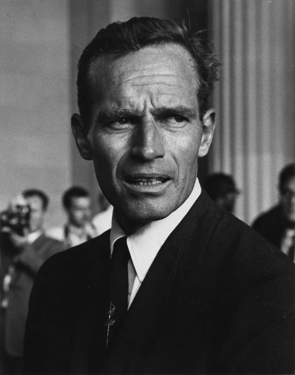 Charlton Heston - Civil Rights March on Washington, D.C. Actor Charlton Heston, 08/28/1963
