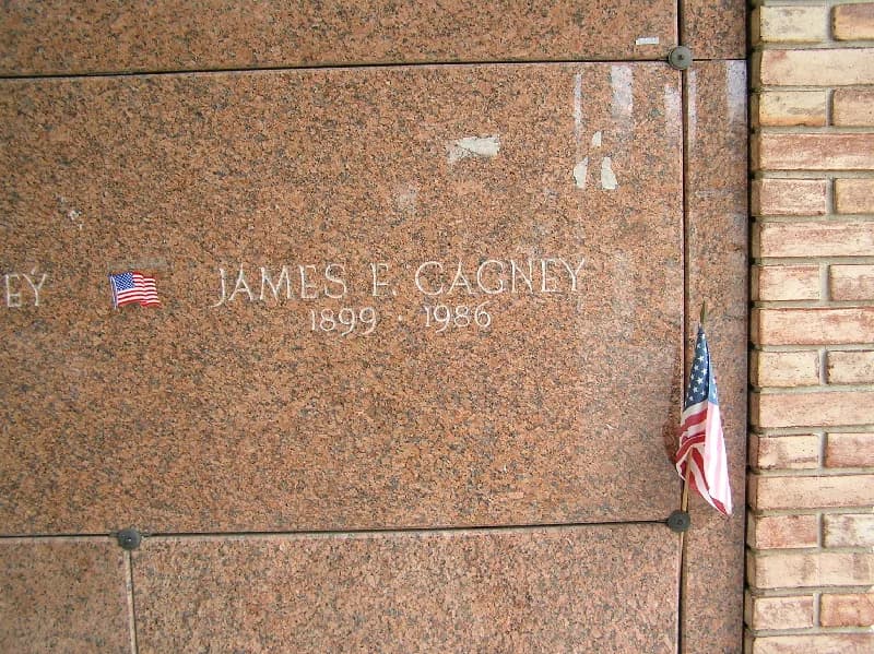 James Cagney - I took this photograph of James Cagney's crypt in Gate of Heaven Cemetery.
 -- GNU Free Documentation License