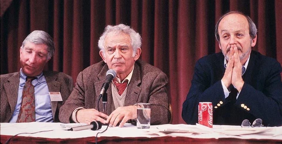 John Updike - Title: Norman Mailer, writer at PEN Congress. Left to right: J. Updike, N. Mailer, E. Doctorow
Creator(s): Gotfryd, Bernard, photographer
Date Created/Published: [1986]
Medium: 1 photogr