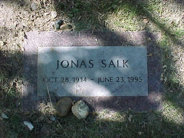 Jonas Salk - Grave of Jonas Salk, American Epidemiologist