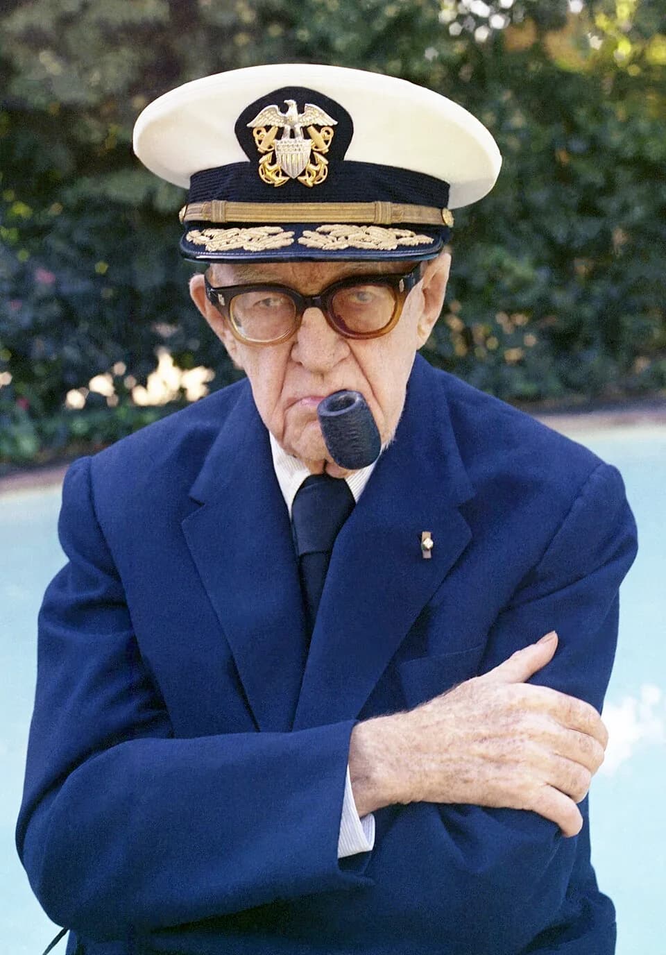 John Ford - john Ford at home by his pool Bel Air California.