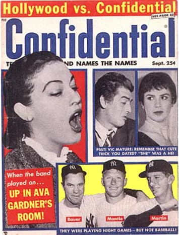 Ava Gardner - Confidential Magazine cover September 1957