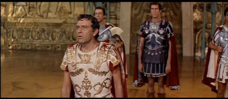 Martin Landau - Screenshot of Richard Burton from the trailer for the film Cleopatra.