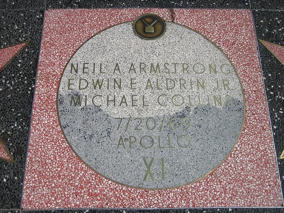 Michael Collins - One of four identical moons honouring the crew of Apollo XI at the corner of Hollywood and Vine on the Hollywood Walk of Fame. (original description)