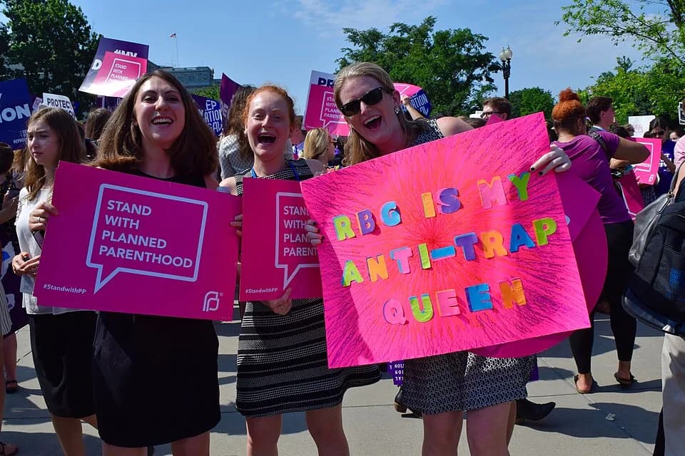 Ruth Bader Ginsburg - Whole Woman's Health v. Hellerstedt Pro-choice demonstration in front of SCOTUS.
