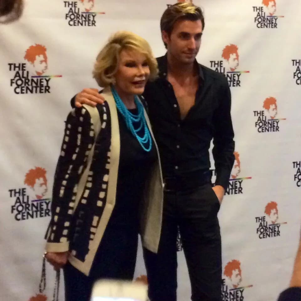 Joan Rivers - Jason Wise with Joan Rivers in The Kaufman Center in New York City, 2014