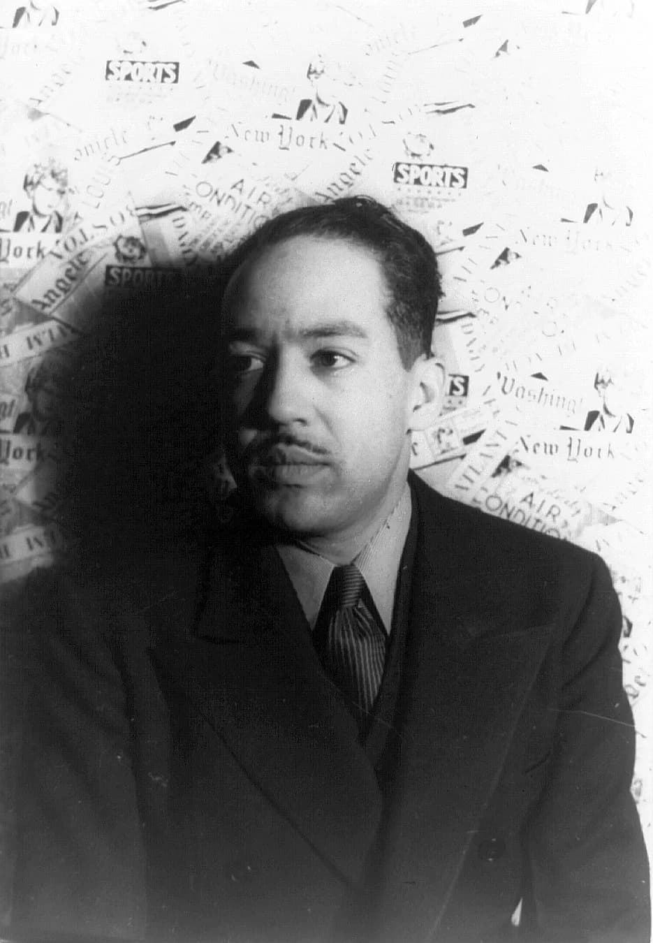 Langston Hughes - [Portrait of Langston Hughes, 3/4 profile]