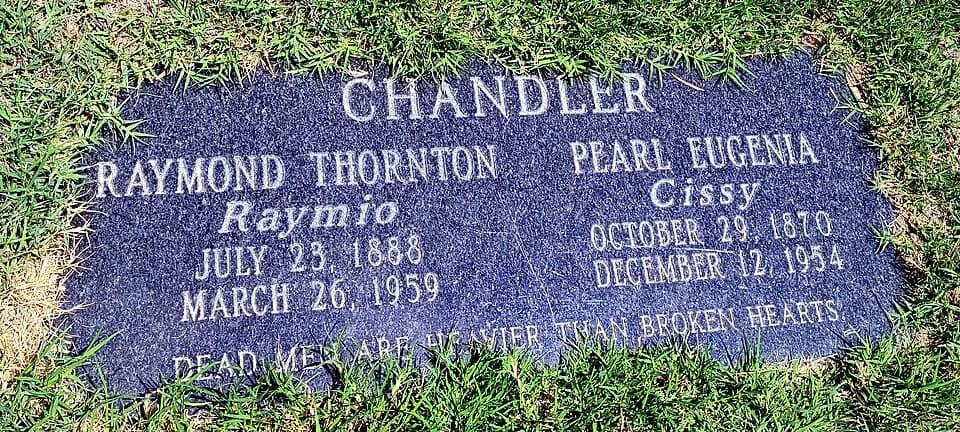 Raymond Chandler - Raymond and Cissy Chandler gravestone