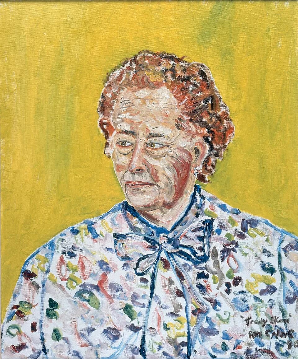 Gertrude B. Elion - Gertrude Elion. Oil painting by Sir Roy Calne, 1990.

Iconographic Collections
Keywords: Gertrude Elion; Roy Calne