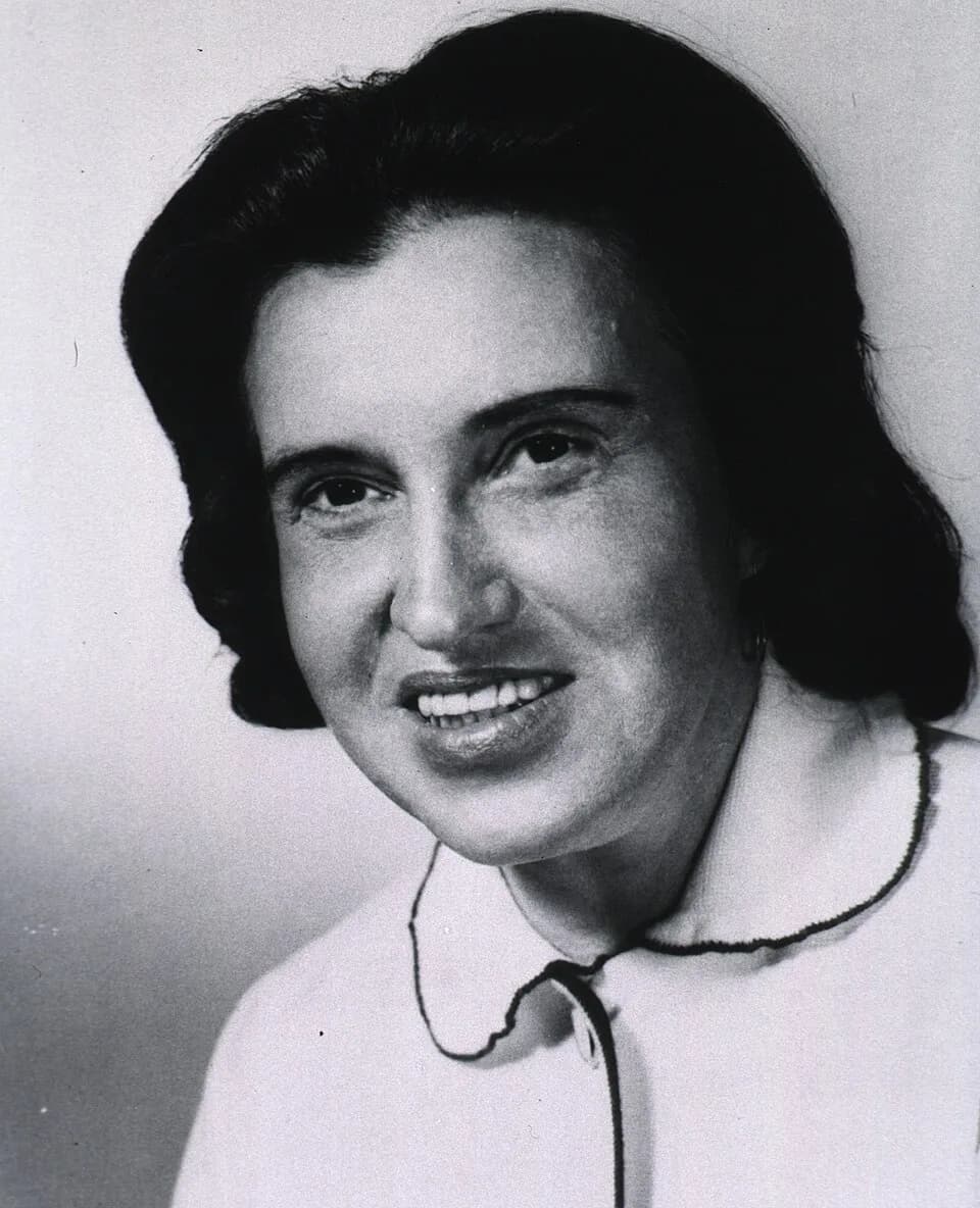 Rosalyn Sussman Yalow - All half-length; Lasker, right profile; Truman, front pose, head turned to left, wearing glasses; Leone, left profile. Lasker and Truman presenting award to Leone.