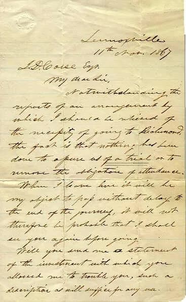 Jefferson Davis - Letters from Jefferson Davis