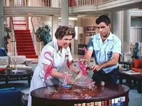 Jerry Lewis - Kathleen Freeman and Jerry Lewis in The Ladies Man - trailer (cropped screenshot)