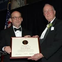 Charles Hard Townes - Charles Hard Townes (right) with Kenneth M. Ford receiving the 2006 Vannevar Bush Award "For his notable scientific discoveries and research in the fields of quantum electronics