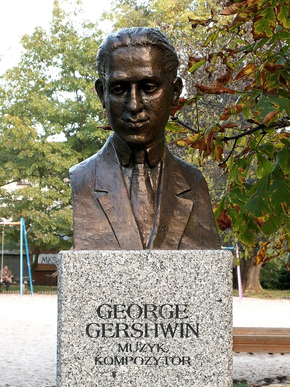 George Gershwin - Bust of George Gershwin in Celebrity Alley in Kielce (Poland)