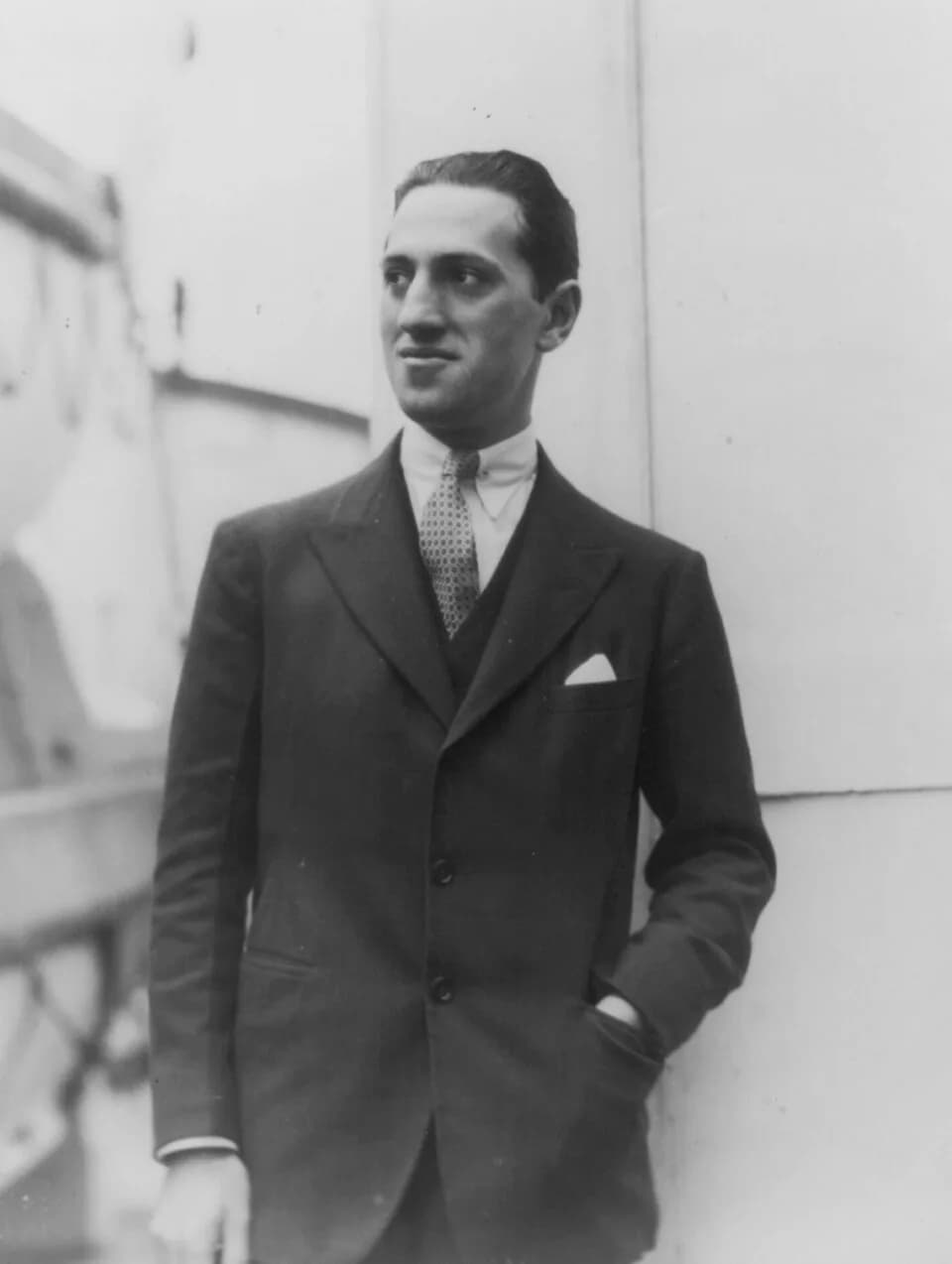 George Gershwin - George Gershwin, half-length portrait, standing, facing left