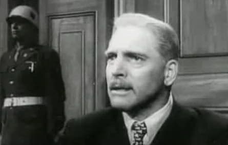 Burt Lancaster - Screenshot of Burt Lancaster from the film Judgment at Nuremberg (1961)