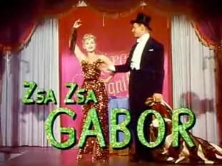 Zsa Zsa Gabor - Cropped screenshot of Zsa Zsa Gabor from the trailer for the film Lili