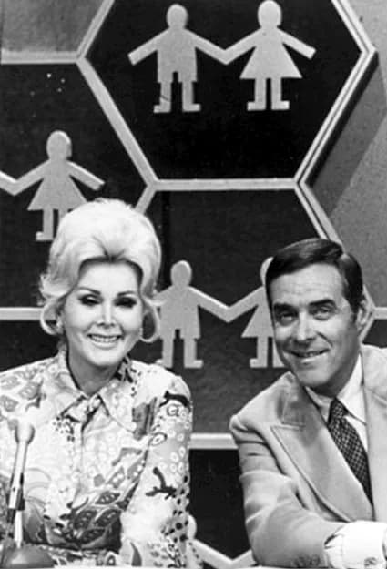Zsa Zsa Gabor - Publicity photo of host Jack Barry with guest Zsa Zsa Gabor.