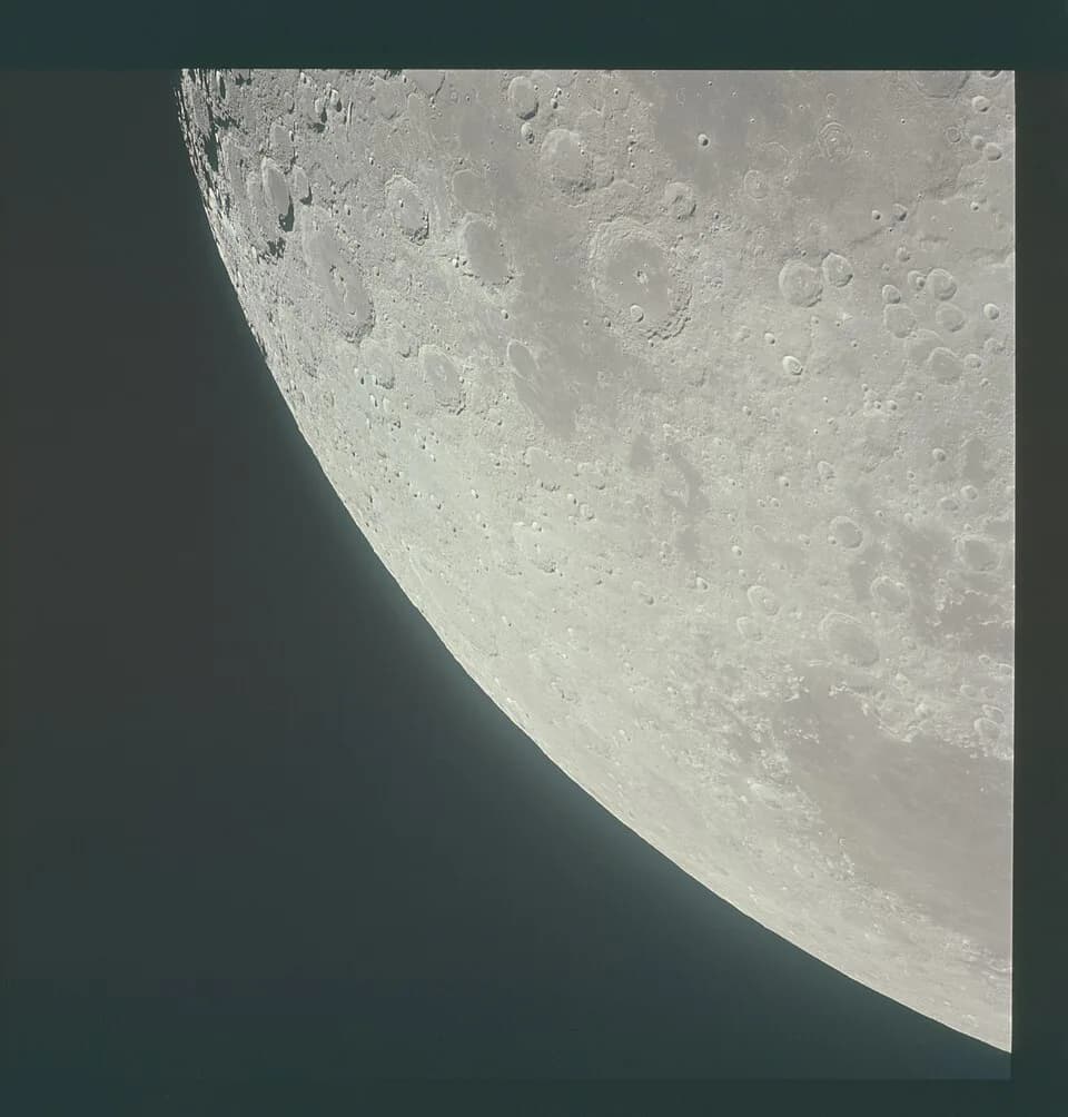 Robert H. Goddard - Apollo 15 Hasselblad image from film magazine 96/Q - Lunar orbit, LM rendezvous