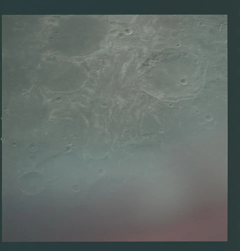 Robert H. Goddard - Apollo 16 Hasselblad image from film magazine 122/QQ - Rendezvous, Lunar orbit