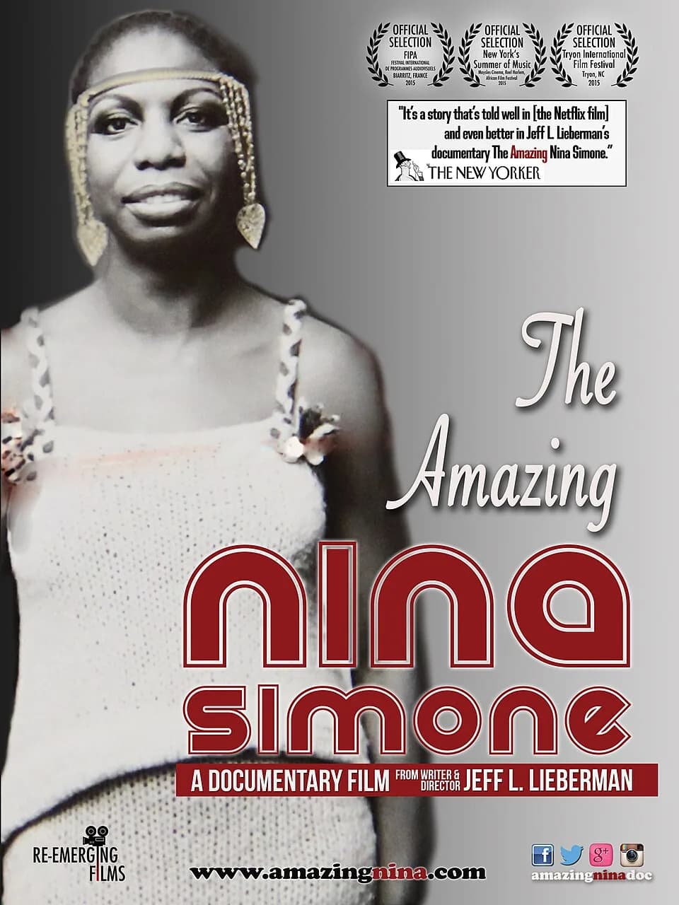 Nina Simone - The poster for the feature documentary film, "The Amazing Nina Simone".