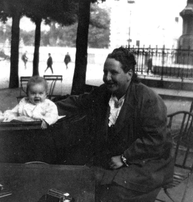 Gertrude Stein - Image of Gertrude Stein and Jack Hemingway in Paris, 1924.