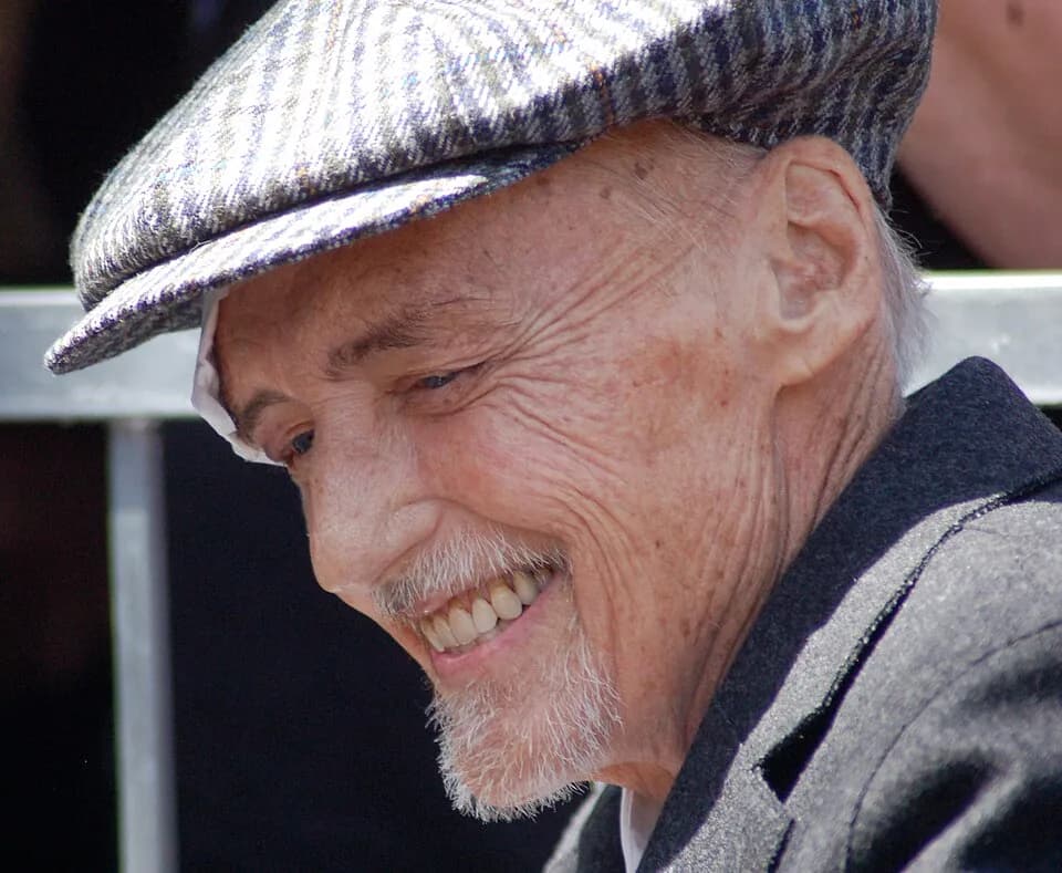 Dennis Hopper - Dennis Hopper at a ceremony to receive a star on the Hollywood Walk of Fame, 2 months before his death.