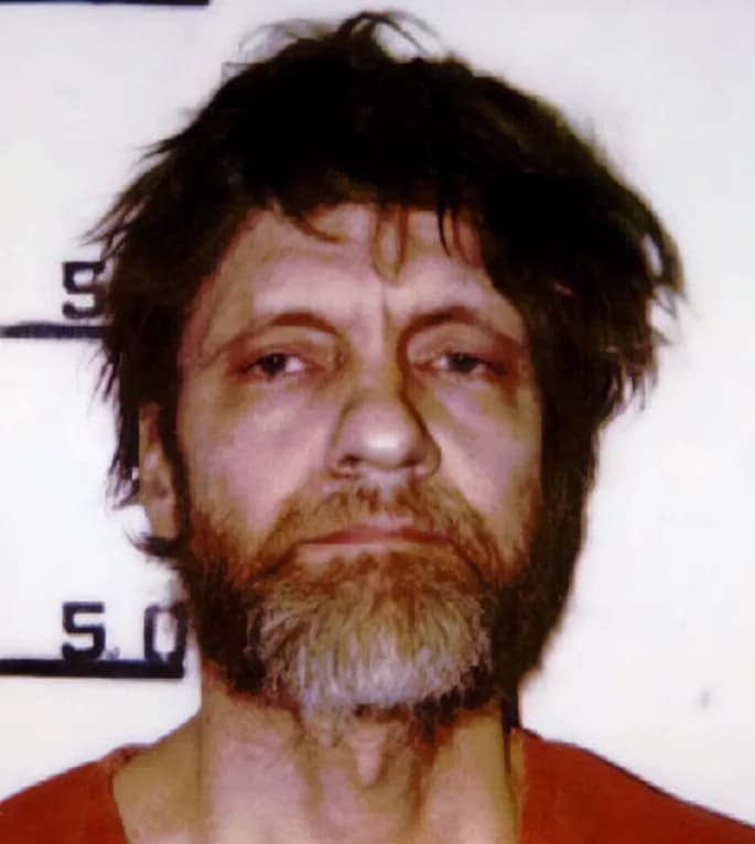 Ted Kaczynski - Square crop of booking photo of Ted Kaczynski, previously "lightened".